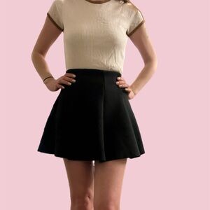 black zara skater skirt